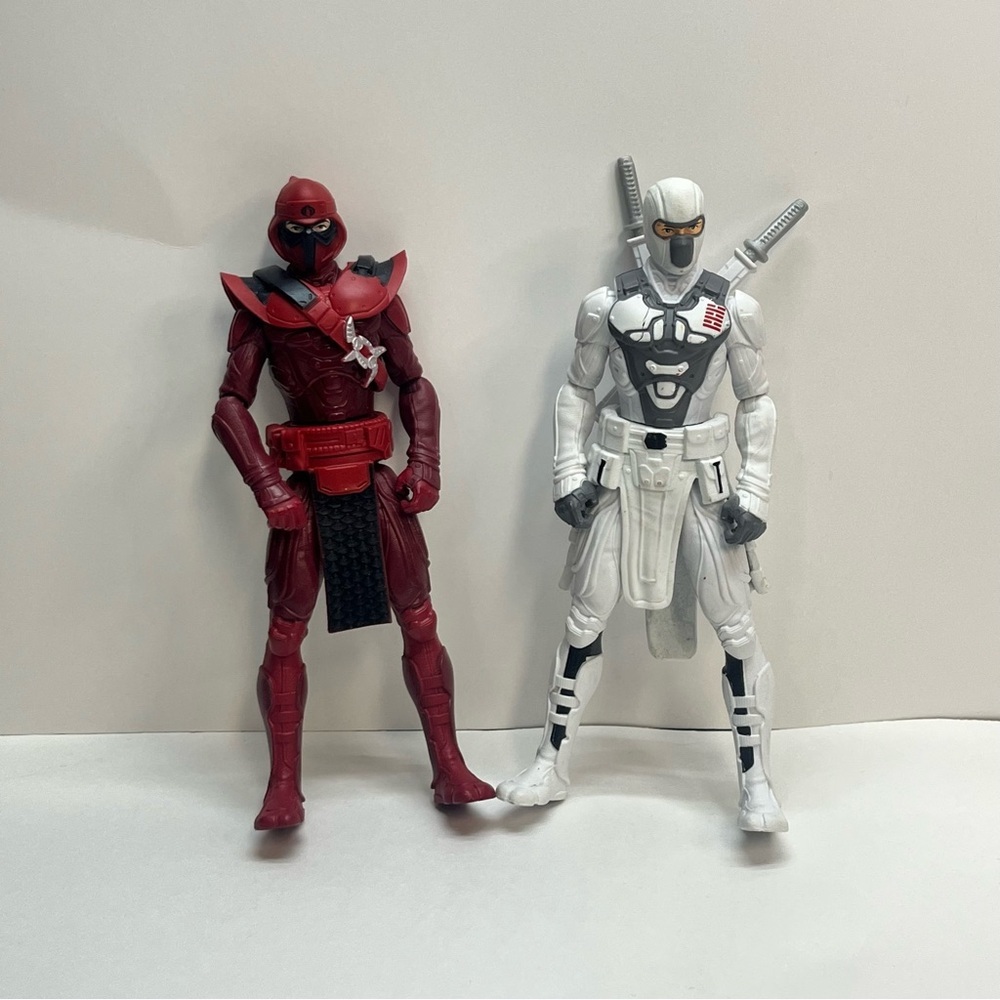 G.I. Joe actions figures red‎ armor white clad storm shadow snake eyes ninja